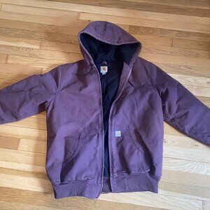Women's Carhartt Hooded Active Jacket Coat Purple Sz Lg RN# 14806